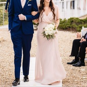 Jenny Yoo Collection Hayes Dress Blush Luxe Chiffon Size 10